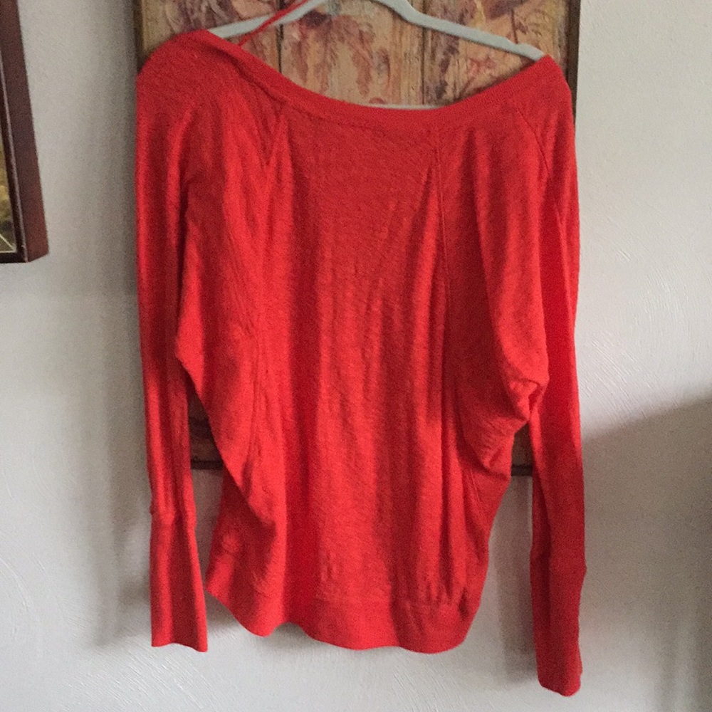 Lucy & Laurel Stretch Red Boho Oversized Top S - image 3